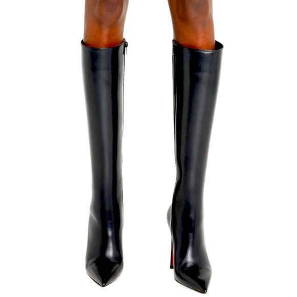 Christian Louboutin Condora Boota 85mm knee high boots black calf leather EU37.5 - Picture 14 of 16